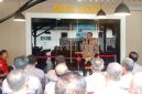 Kapolres Boyolali AKBP Rosyid Hartanto, saat meresmikan media center Polres Boyolali di Mapolres setempat.