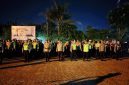 Polres Blora saat gelar apel pengesahan warga baru PSHT.