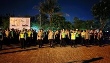 Polres Blora saat gelar apel pengesahan warga baru PSHT.