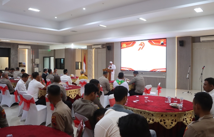 Doa bersama Polres Demak, dalam rangka menyambut hari Bhayangkara ke-79. 