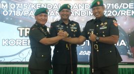Serah Terima Jabatan Komandan Kodim 0718/Pati (Dandim) di lingkungan Korem 073/Makutarama. Nampak  Letkol Inf. Jon Young Saragi (kiri). Selasa 2 Juli 2025