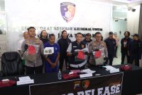 Polres Demak saat ungkap kasus pembunuhan seorang wanita.