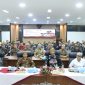 Suasana nobar wayang kulit Polres Jepara secara live.