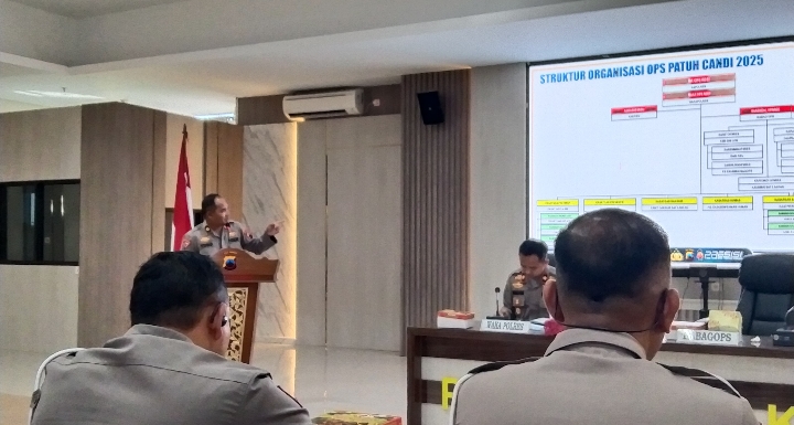 Polres Demak saat menggelar Latpra OPS Patuh Candi 2025.