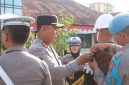 Kapolres Blora, AKBP Wawan Andi Susanto, saat upacara gelar operasi patuh candi 2025.