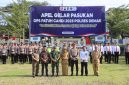 Kapolres Demak AKBP Ari Cahya Nugraha, saat foto bersama jajaran Forkopimda usai upacara gelar operasi  patuh candi 2025