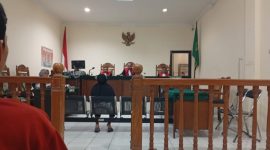 Suasana sidang lanjutan perkara pencurian perhiasan di PN Semarang.