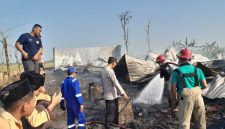 Lokasi kebakaran kandang ayam di Dukuh Bulakan, Desa Pilang, Kecamatan Randublatung, Kabupaten Blora, pada Jumat (18/7/2025) sekitar pukul 02.15 WIB.