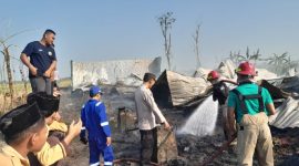 Lokasi kebakaran kandang ayam di Dukuh Bulakan, Desa Pilang, Kecamatan Randublatung, Kabupaten Blora, pada Jumat (18/7/2025) sekitar pukul 02.15 WIB.