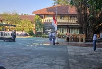 Satlantas Polres Demak, saat sosialisasi Tertib Berlalu Lintas di SMAN 2 Demak.