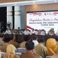 Suasana kegiatan pengukuhan Pengurus Bulan Dana Palang Merah Indonesia (PMI) Kabupaten Pati di Pendopo Kabupaten.