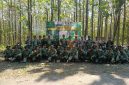 Para peserta apel siaga saat foto bersama usai kegiatan.