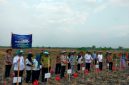 Menteri Desa PDTT bersama Bupati Blora dan jajarannya saat menanam jagung secara simbolis.