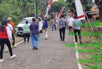 Warga Suwakul Bandarjo, Ungaran Barat, Kabupaten Semarang, saat kumpul di area lahan yang diduga milik ahli waris Ponco Asmoro.