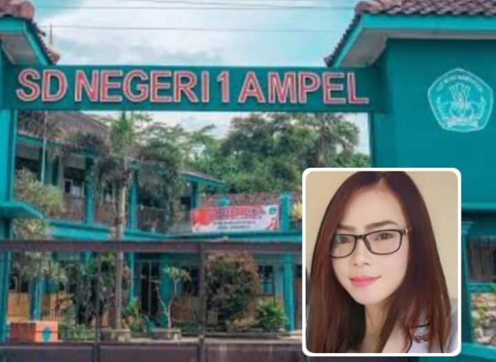 Foto kolase: SDN 1 Ampel dan Vio Sari, Pimprus Viosarinews.com