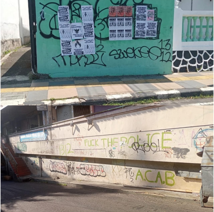 Aksi vandalisme di sejumlah titik di Kota Salatiga.