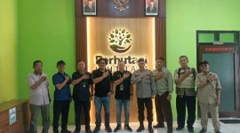 Foto bersama Perhutani KPH Telawa dengan Polsek Juwangi.