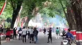 Suasana demo anarkis di Grobogan pada 30 Agustus 2025 lalu.