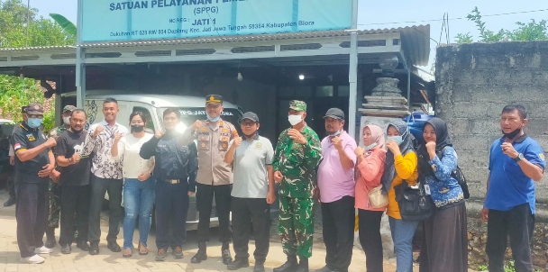 Forkopimcam Jati, Kabupaten Blora, saat tinjau Dapur Makan Bergizi Gratis (MBG).