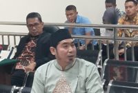 KH Ahmad Yazid atau Gus Yasid, Ketua Yayasan Silmi Kaffah Rancamulya, saat diperiksa majlis hakim Pengadilan Tipikor Semarang, sebagai saksi. Senin (17/11/2025).