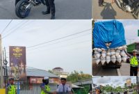 Sejumlah pelanggar lalu lintas saat ditindak Polantas Polres Demak.