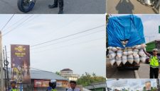 Sejumlah pelanggar lalu lintas saat ditindak Polantas Polres Demak.