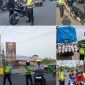 Sejumlah pelanggar lalu lintas saat ditindak Polantas Polres Demak.