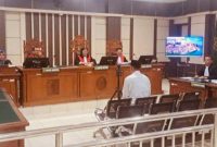 Majlis hakim Pengadilan Tipikor Semarang, saat membacakan putusan vonis penjara.