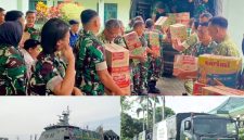 Suasana pengiriman bantuan kemanusiaan untuk korban bencana di Aceh dan Sumatera. Senin (8/12/2025).