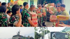 Suasana pengiriman bantuan kemanusiaan untuk korban bencana di Aceh dan Sumatera. Senin (8/12/2025).