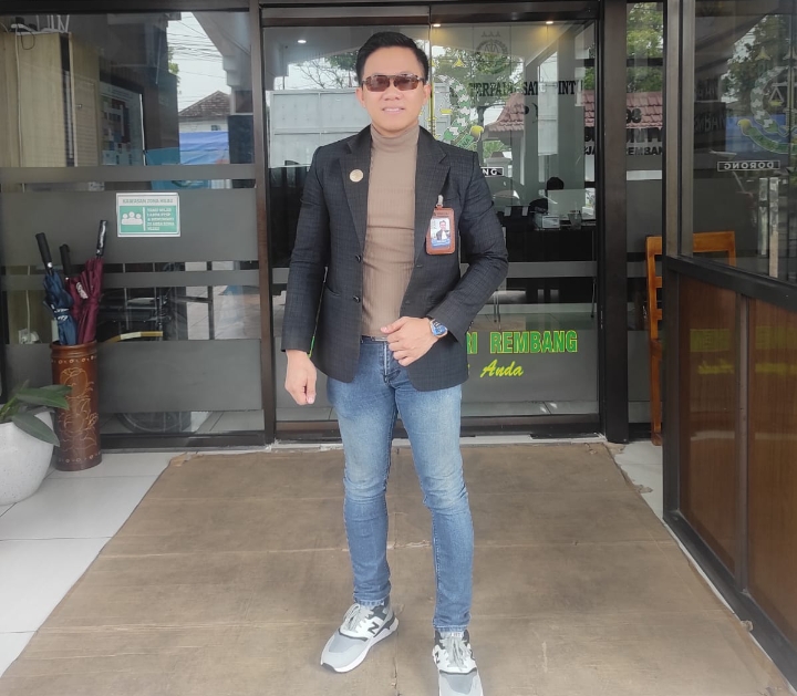 Bagas Pamenang N, S.H.,M.H., (kuasa hukum pelapor), usai melaporkan Kades Sudan, dugaan tindak pidana korupsi dan Dugan penyalahgunaan wewenang.