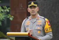 Kapolres Demak AKBP Ari Cahya Nugraha, saat memberikan imbauan kepada masyarakat terkait libur panjang Nataru.