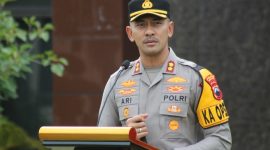 Kapolres Demak AKBP Ari Cahya Nugraha, saat memberikan imbauan kepada masyarakat terkait libur panjang Nataru.