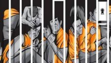 Ilustrasi, menggambarkan ruang tahanan ukuran kecil dipenuhi napi.