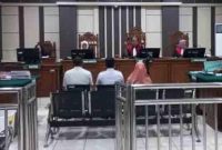 Suasana sidang dugaan korupsi kades Kalirejo, Kec. Wirosari, Kab. Grobogan.