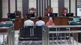 Suasana sidang dugaan korupsi kades Kalirejo, Kec. Wirosari, Kab. Grobogan.