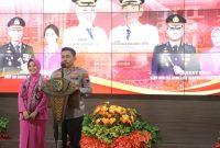 Kapolres Demak AKBP Arrizal Samelino Gandasaputra, saat memberikan sambutan.