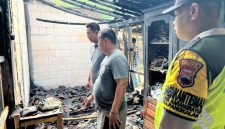 Kondisi rumah usai kebakaran.
