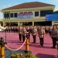Suasana upacara Sertijab dan pelantikan di Mapolres Grobogan. Senin (19/1/2026).