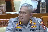 Kapolresta Sleman Kombes Pol Edy Setyanto, saat dicecar kasus Hogi Minayadi ruang Komisi III DPR RI.