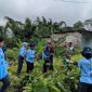 Mahasiswa KKN MIT 21 UIN Walisongo Posko 13 bersama warga melakukan penanaman bibit di depan halaman koperasi merah putih Desa Sidomulyo, Kecamatan Limpung, Kabupaten Batang, (28/01/26) (foto: Dok KKN).