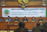 Rapat Paripurna DPRD Kabupaten Blora, sekaligus penyampaian Laporan Keterangan Pertanggungjawaban (LKPJ) Bupati Blora Akhir Tahun Anggaran 2025. Selasa (31/3/2026).