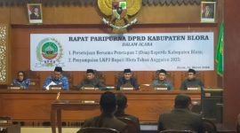 Rapat Paripurna DPRD Kabupaten Blora, sekaligus penyampaian Laporan Keterangan Pertanggungjawaban (LKPJ) Bupati Blora Akhir Tahun Anggaran 2025. Selasa (31/3/2026).