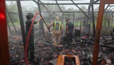 Kondisi rumah usai kebakaran akibat tersambar petir.