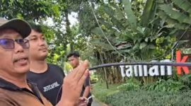 Pihak wifi saat menunjukan Kabel yang mencelakai pengguna jalan.