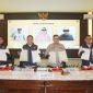 Polda Jateng, saat konferensi pers ungkap dugaan tindak pidana korupsi dalam proses pengajuan dan realisasi kredit di Perumda BPR Bank Purworejo yang diduga berlangsung selama kurun waktu 2013 hingga 2023.