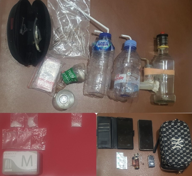 Kolase foto: sejumlah barang bukti yang diamankan pihak kepolisian.