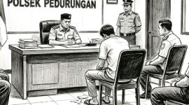 Gambar ilustrasi: Satu pelaku diamankan di kantor polisi.