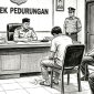 Gambar ilustrasi: Satu pelaku diamankan di kantor polisi.