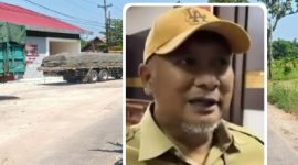 Kolase foto: Kepala Dinas Pekerjaan Umum dan Penataan Ruang (PUPR) Jawa Tengah, Henggar Budi Anggoro, dan jalan raya Randublatung-Cepu.
